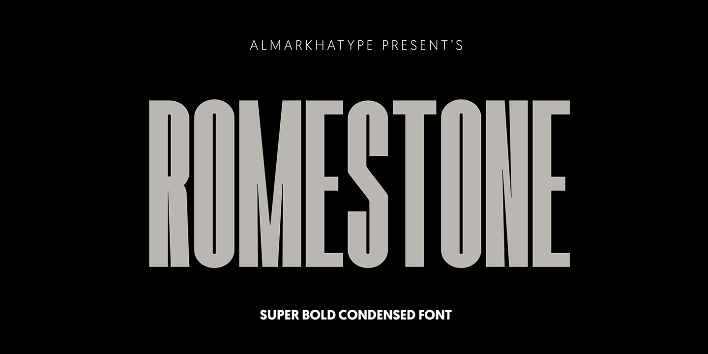 Beispiel einer Romestone-Schriftart #2